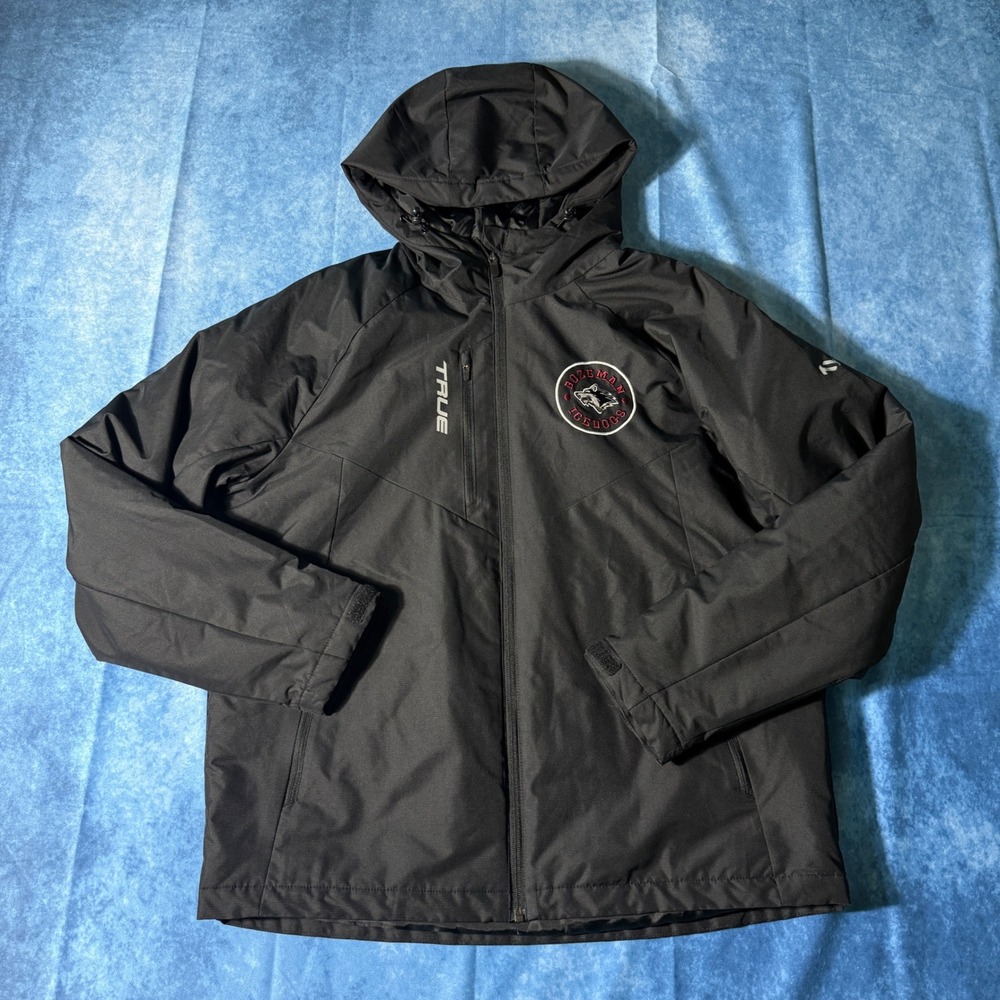 True Temper Bozeman Icedogs Hockey Hooded Jacket Black Mens Medium Insulated
